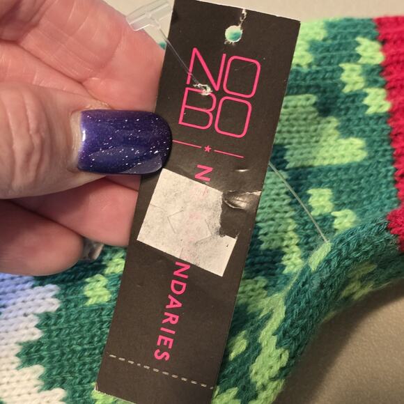 No Boundaries Ugly Christmas Sweater Womens Size Large Green Red Holiday Party - Picture 6 of 12